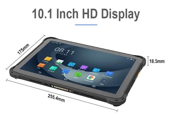 10.1 Inch Ip67 Waterproof Rfid Industrial Tablet Pc Two Camera Fingerprint 10000 Mah Rugged Tablet for Warehouse