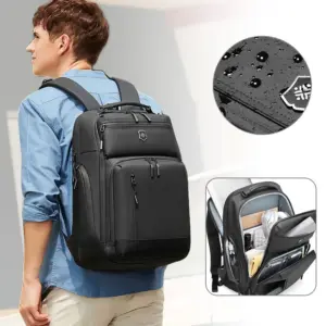 Hot Sale 15.6 Inch Portable Business Laptop Backpack OEM Factory Waterproof Design with Zipper Closure for Men