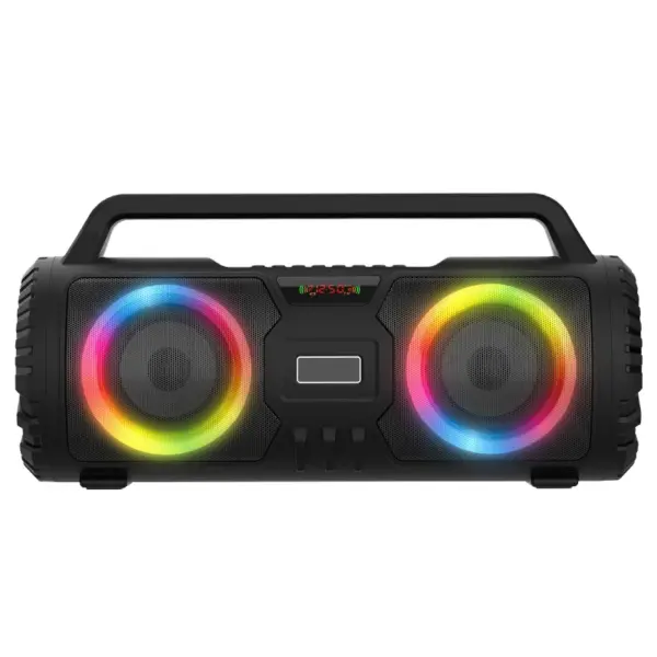 20W Karaoke Speaker Powerful Sound Equipment/Box Portable Music Box with Microphone Jack Speaker Colorful Flash Light  BT5.0