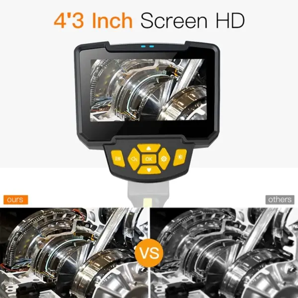 5.5mm 1m Dual Cameras Industrial Borescope Handheld Storm Drain Inspection Camera 4.3 Inch HD Display Pipe Endoscope