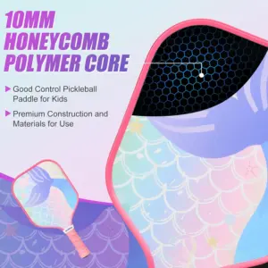Lightweight and Portable Pickleball Racket Kids Fiberglass Honeycomb Core Pickleball Paddle Pickleball Gifts for Children