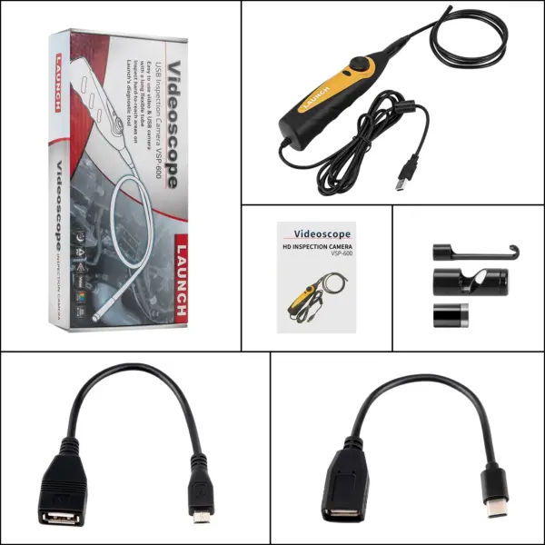 LAUNCH  VSP-600 USB Inspection Camera VSP600 Videoscope 5.5MM 6 LED Light for X431 for View Video Images of Hard-to-reach Areas