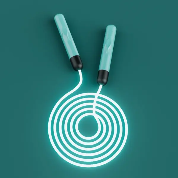 Fitness Adjustable 2.8m Optical TPU Cable Luminous 4.5mm Night LED Light up Adult Children Kids Jump Skipping Rope