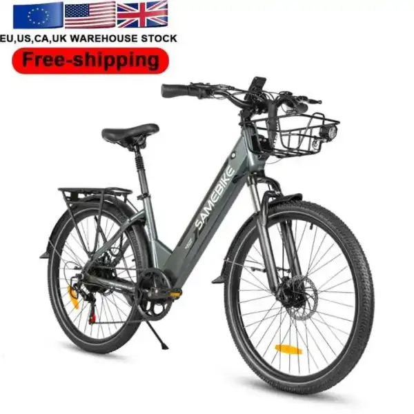 2025 EU Drop Shipping Samebike Electric Bicycle with Powerful 250W 15Ah Long Range 26 Inch Big Tire Mountain E-Bike 36V Voltage