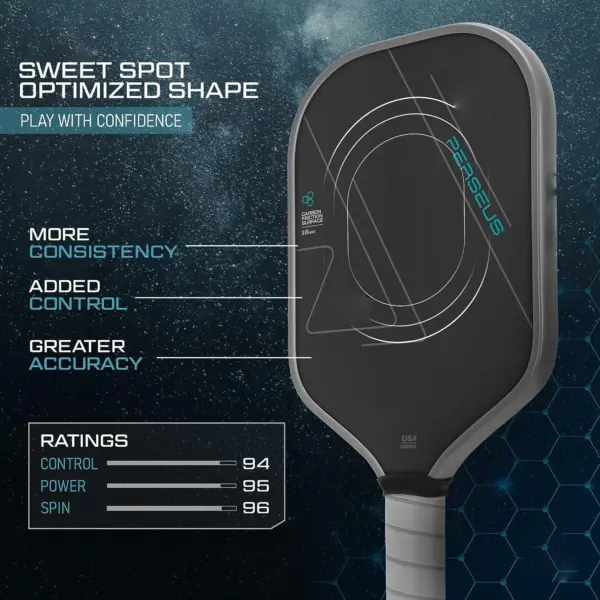 TORAY Perseus Series Pickleball Rackets 16MM T700 Raw Carbon Fiber Pickleball Paddle
