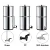 Outdoor Camping Stainless Steel Drinking Water Purifier Home Countertop Gravity Activated Carbon Water Filter