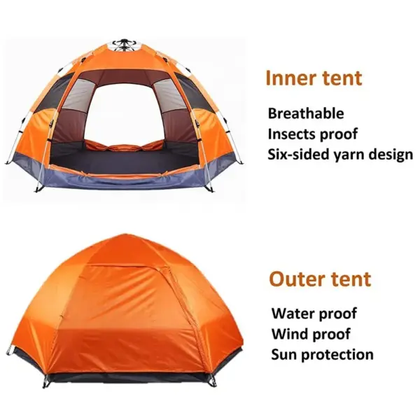 Factory Wholesale Outdoors Camping Tent, Waterproof Family Tent for Camping, Traveling, Backpacking, Hiking
