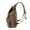 Big Traveling Backpack Bag Packable Rucksack Canvas Backpack Genuine Leather Mens Backbags-For-Men Bag Backpack for Boys
