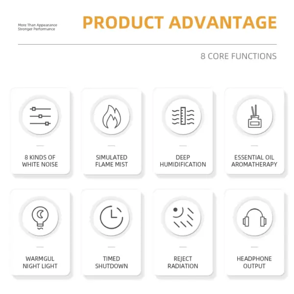 8 Kinds White Noise Sleep Music Nature Sounds Aroma Diffuser Electric Aromatherapy air Humidifier Flame Smart Oil Aroma Diffuser
