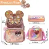 Dropshipping Backpack for Girls Kids Schoolbag Set with Lunch Bag  for Elementary Students Travel Sequin Primary School Backpack