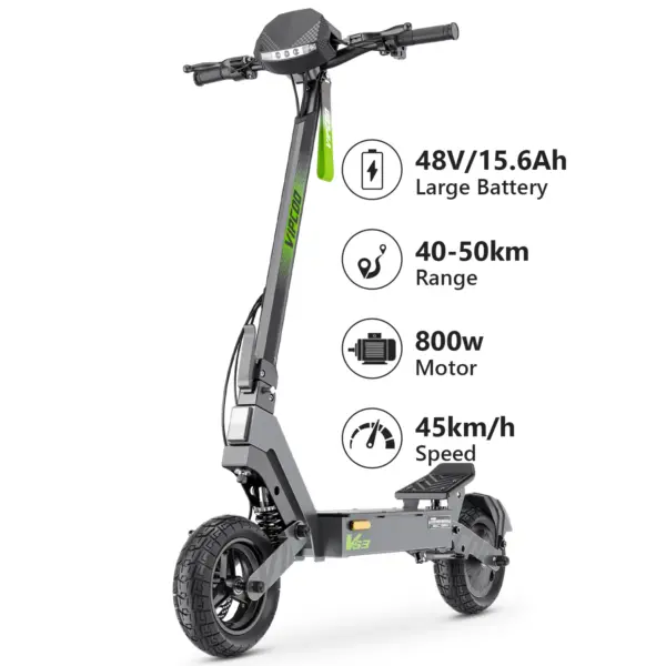 UK Warehouse Original Kick Scooters VIPCOO VS3 10 Inch 800w Motor 40-50KM Range Foldable Electric Scooter