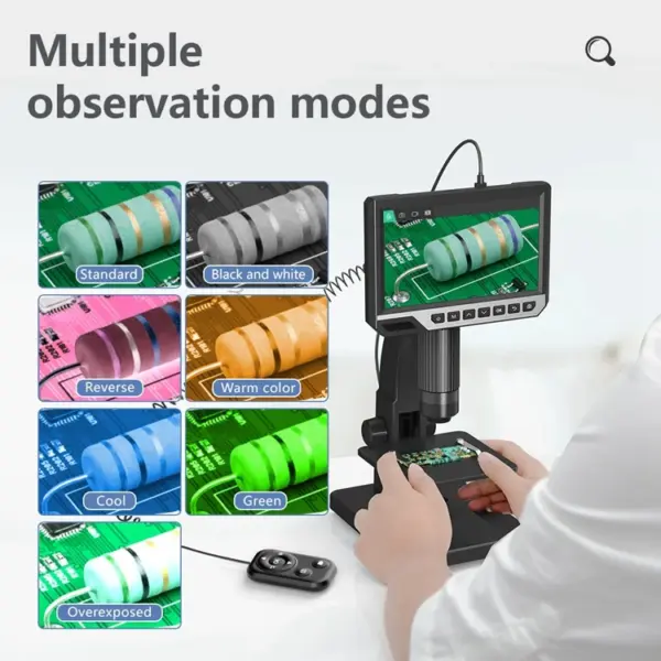 Handheld Microscope Camera Industrial 7 Inch LCD Digital Laboratory Microscope for PCB Inspection