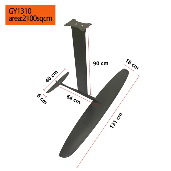 GY1310  Carbon Fiber Large Blade Aluminum Mast Fuselage for Wing Foil Pump Surboard Beginners sup Kite Hydrofoil