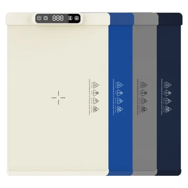 Portable Electric Warming Tray Foldable Keep Food Warm Heating Mat Silicone Food Warming Mat Color Box Coil English 4 Burners