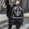 MOYYI Leather Bags for Men School Bag PU Leather Rucksack Business 15.6 Inch Laptop Backpack Travelling